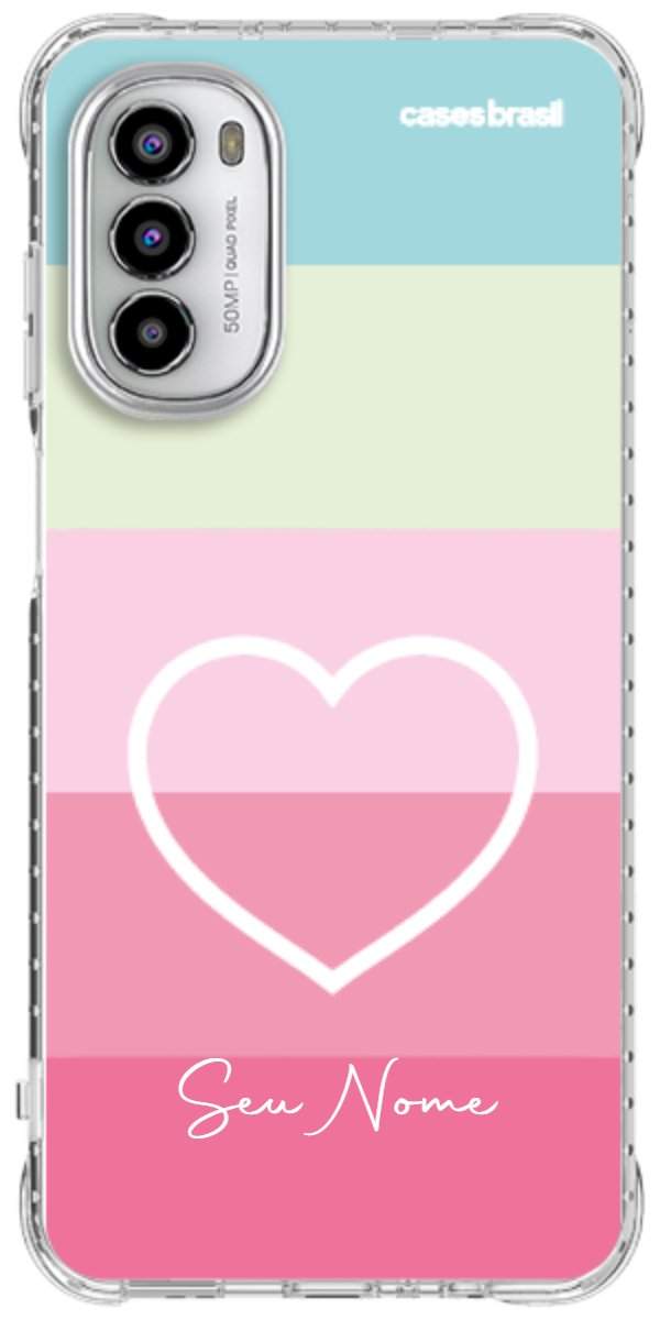 Capinha para Celular Coração delicado Arco-íris