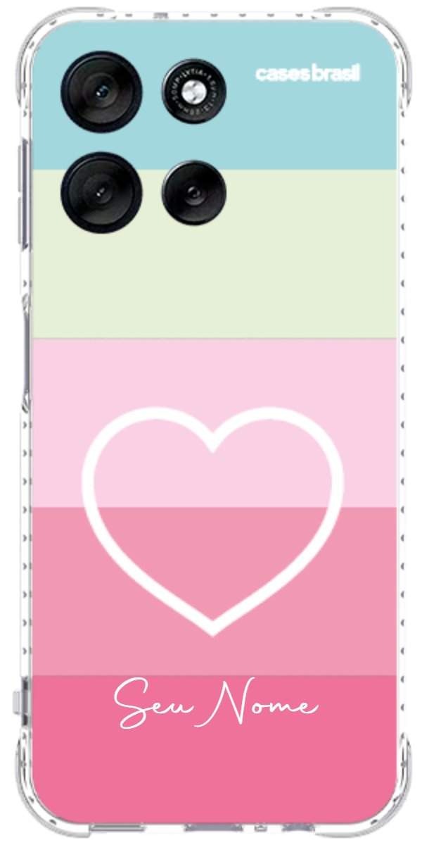 Capinha para Celular Coração delicado Arco-íris