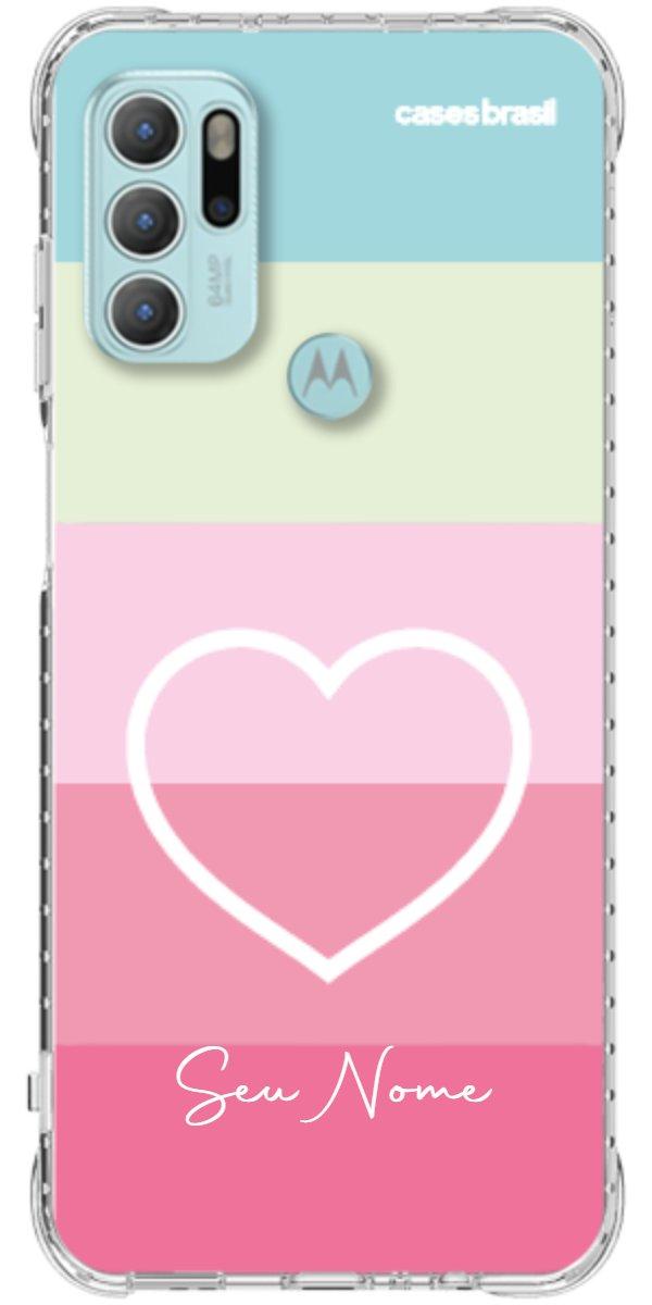 Capinha para Celular Coração delicado Arco-íris