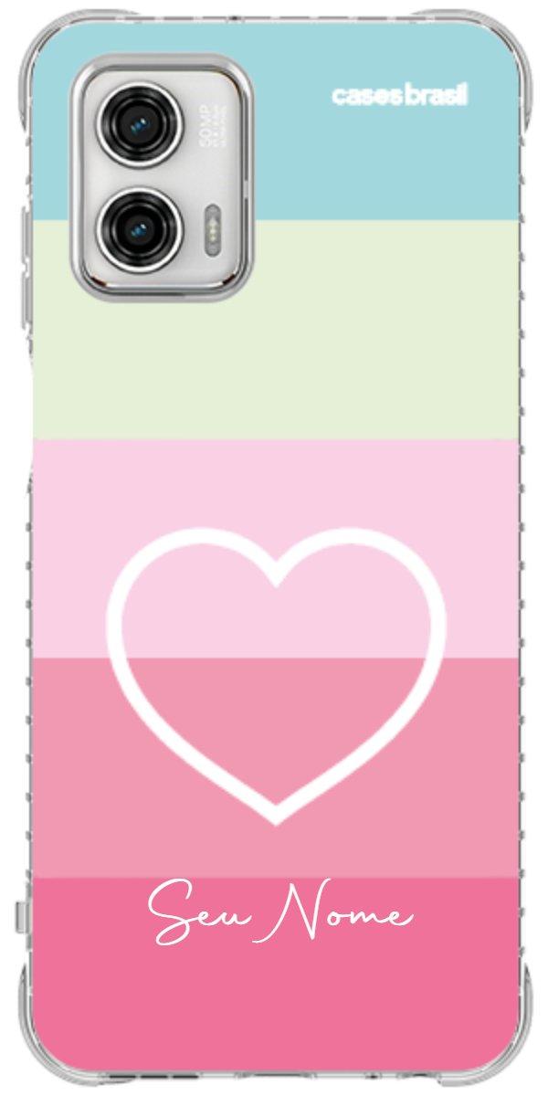 Capinha para Celular Coração delicado Arco-íris