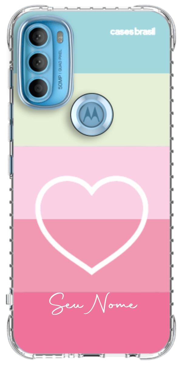 Capinha para Celular Coração delicado Arco-íris