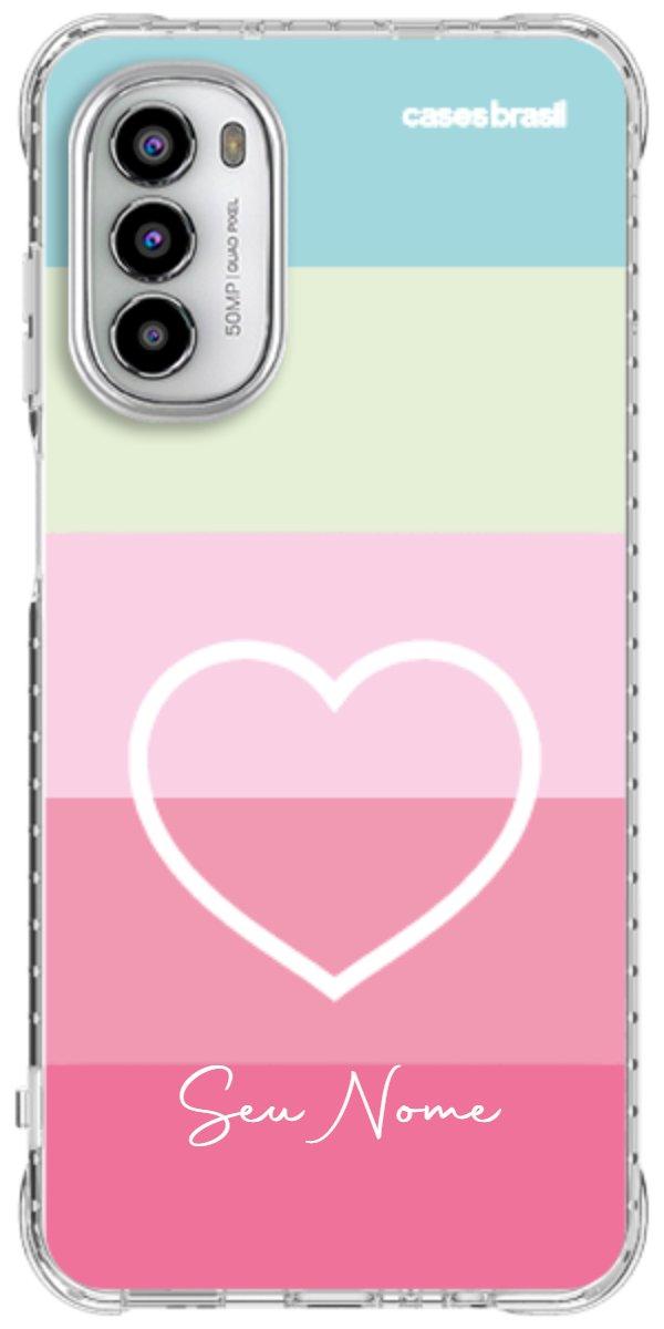 Capinha para Celular Coração delicado Arco-íris