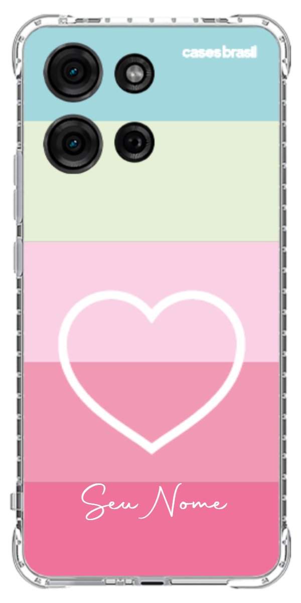 Capinha para Celular Coração delicado Arco-íris