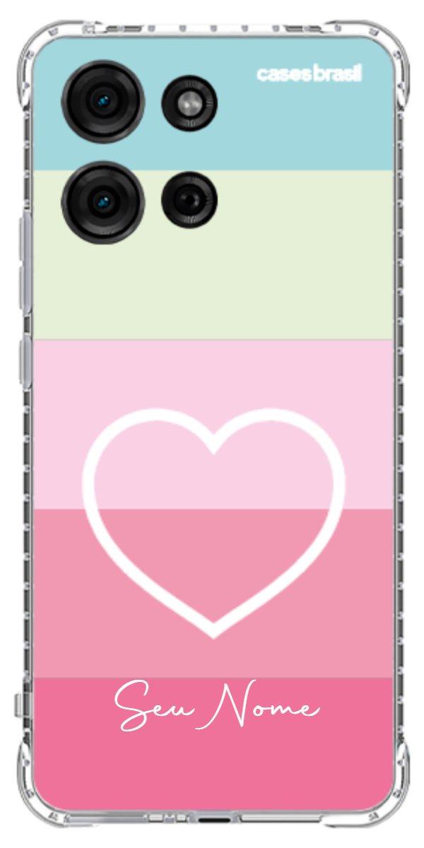 Capinha para Celular Coração delicado Arco-íris