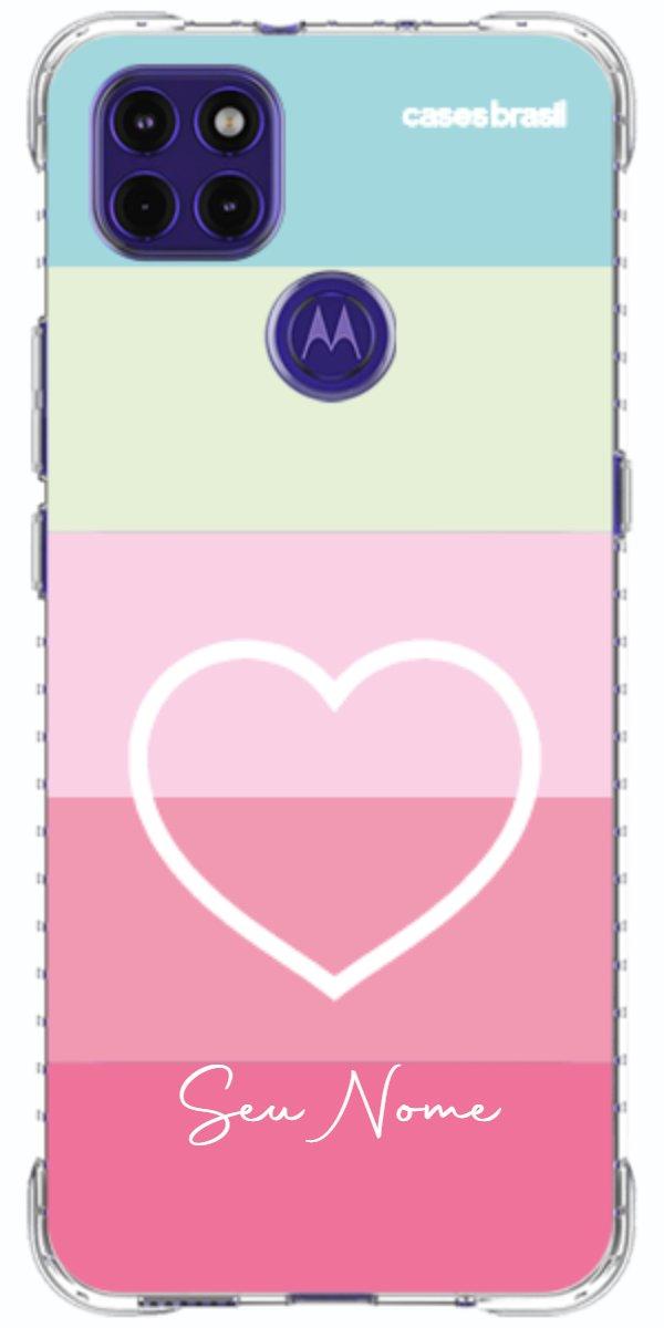 Capinha para Celular Coração delicado Arco-íris