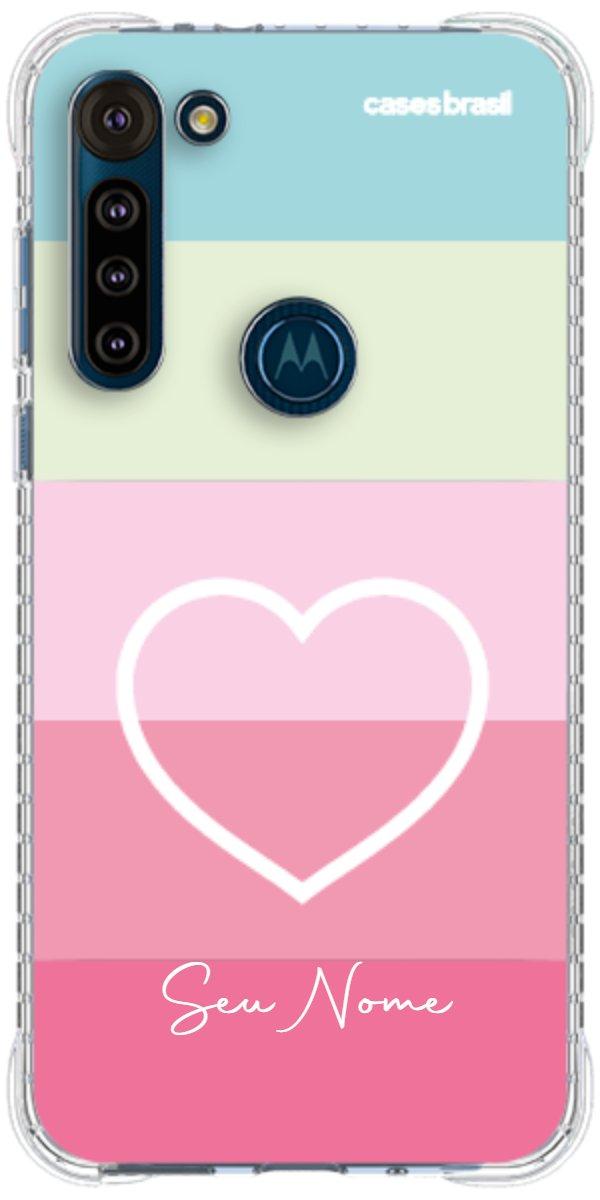 Capinha para Celular Coração delicado Arco-íris