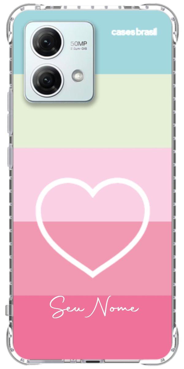 Capinha para Celular Coração delicado Arco-íris
