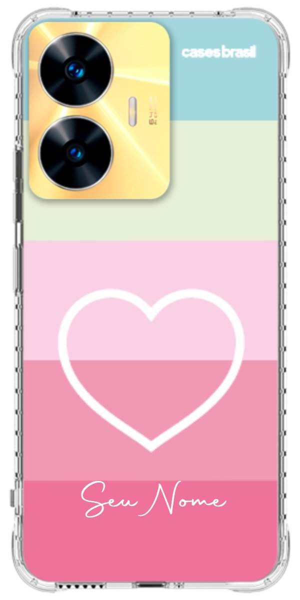 Capinha para Celular Coração delicado Arco-íris