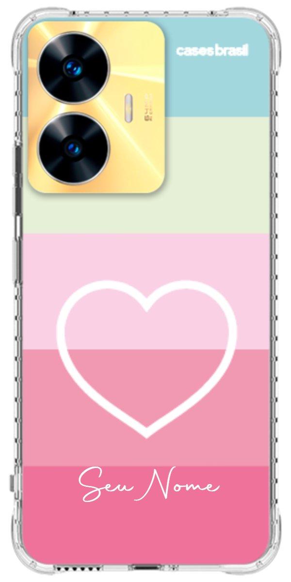 Capinha para Celular Coração delicado Arco-íris