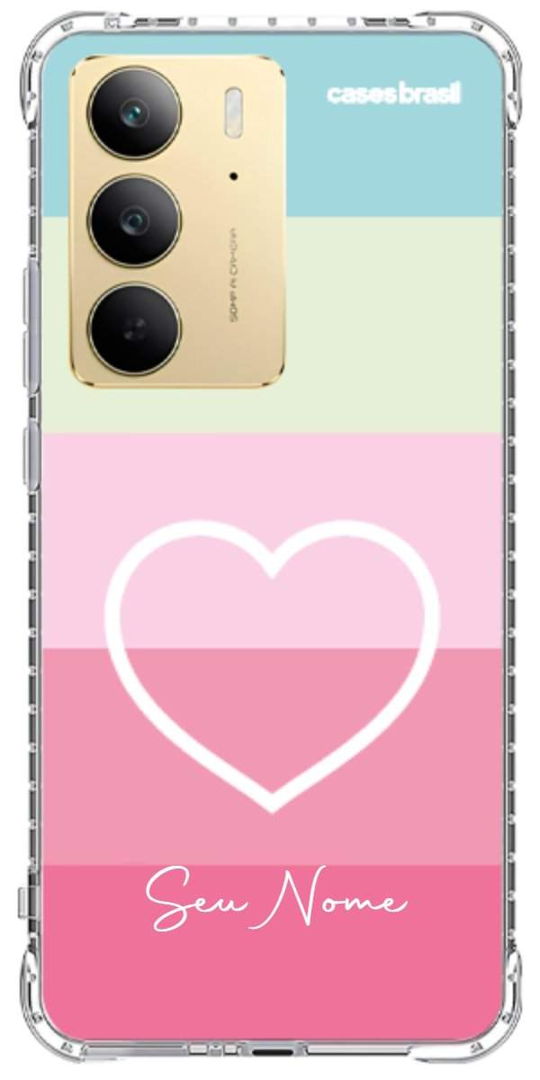 Capinha para Celular Coração delicado Arco-íris