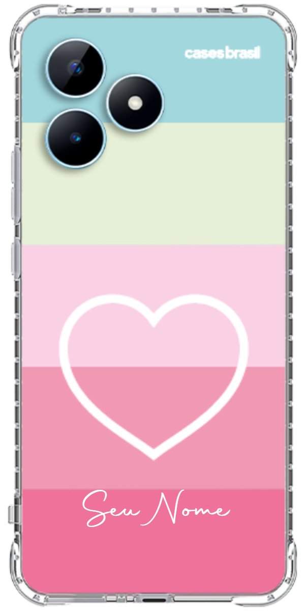 Capinha para Celular Coração delicado Arco-íris