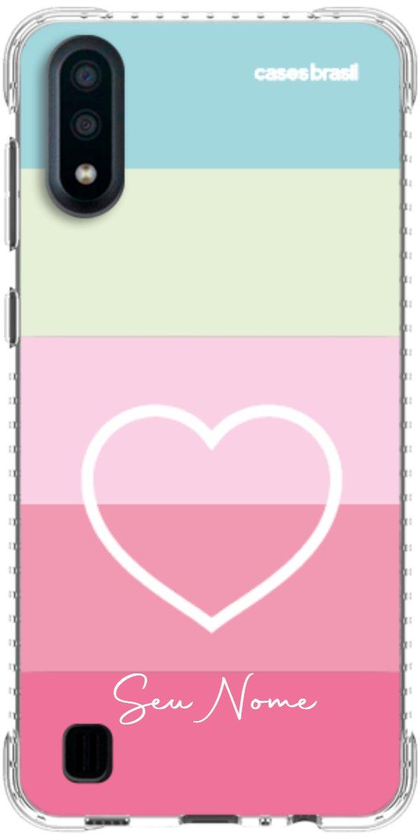 Capinha para Celular Coração delicado Arco-íris