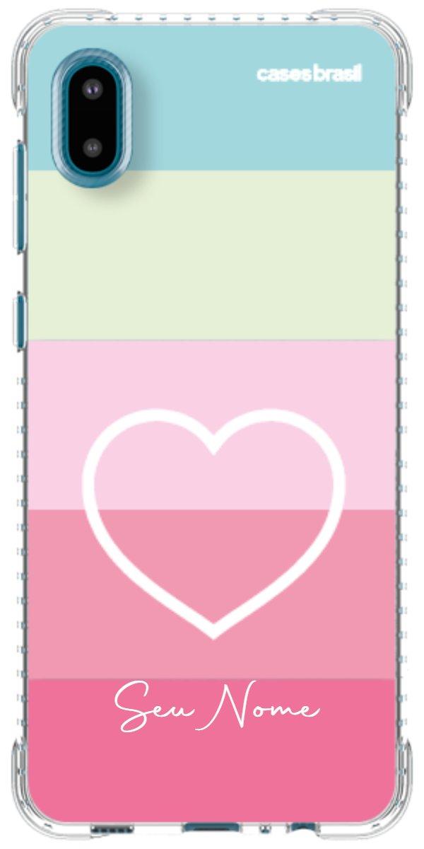 Capinha para Celular Coração delicado Arco-íris
