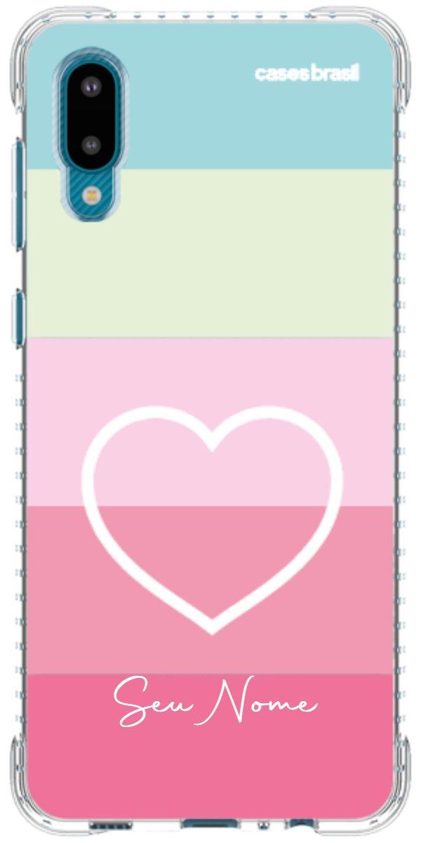 Capinha para Celular Coração delicado Arco-íris