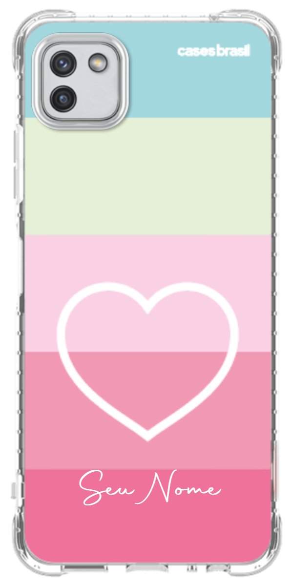 Capinha para Celular Coração delicado Arco-íris