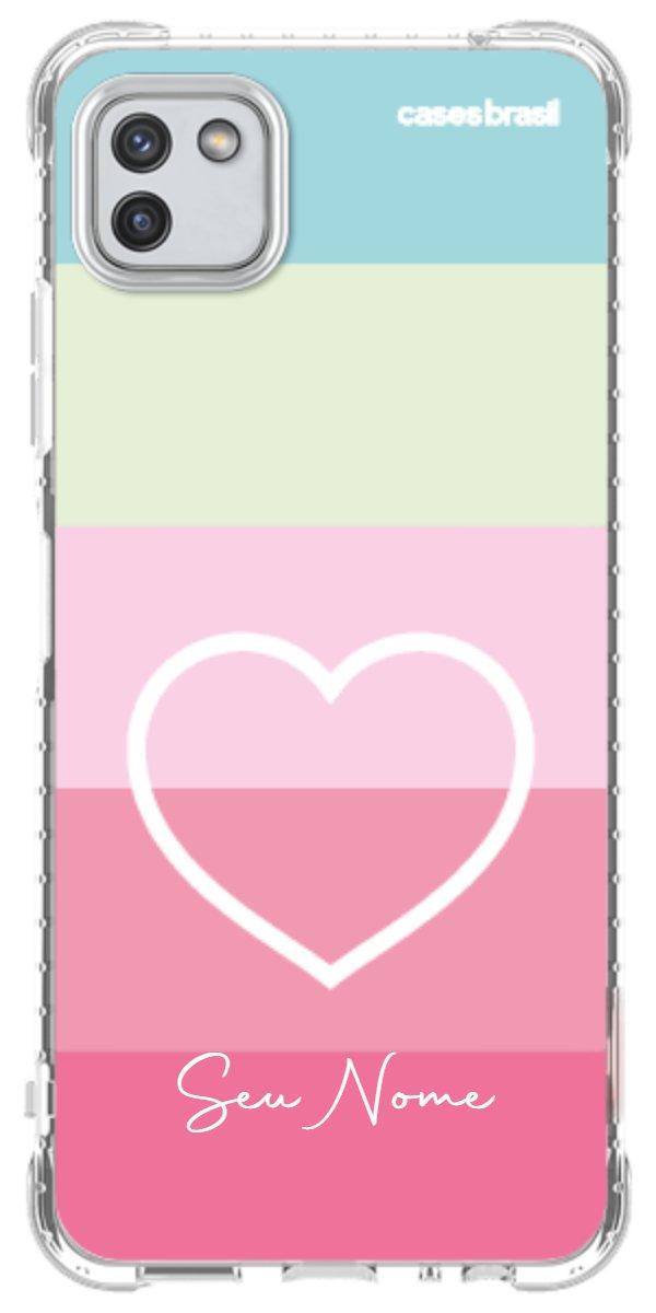 Capinha para Celular Coração delicado Arco-íris