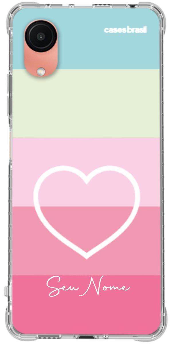 Capinha para Celular Coração delicado Arco-íris