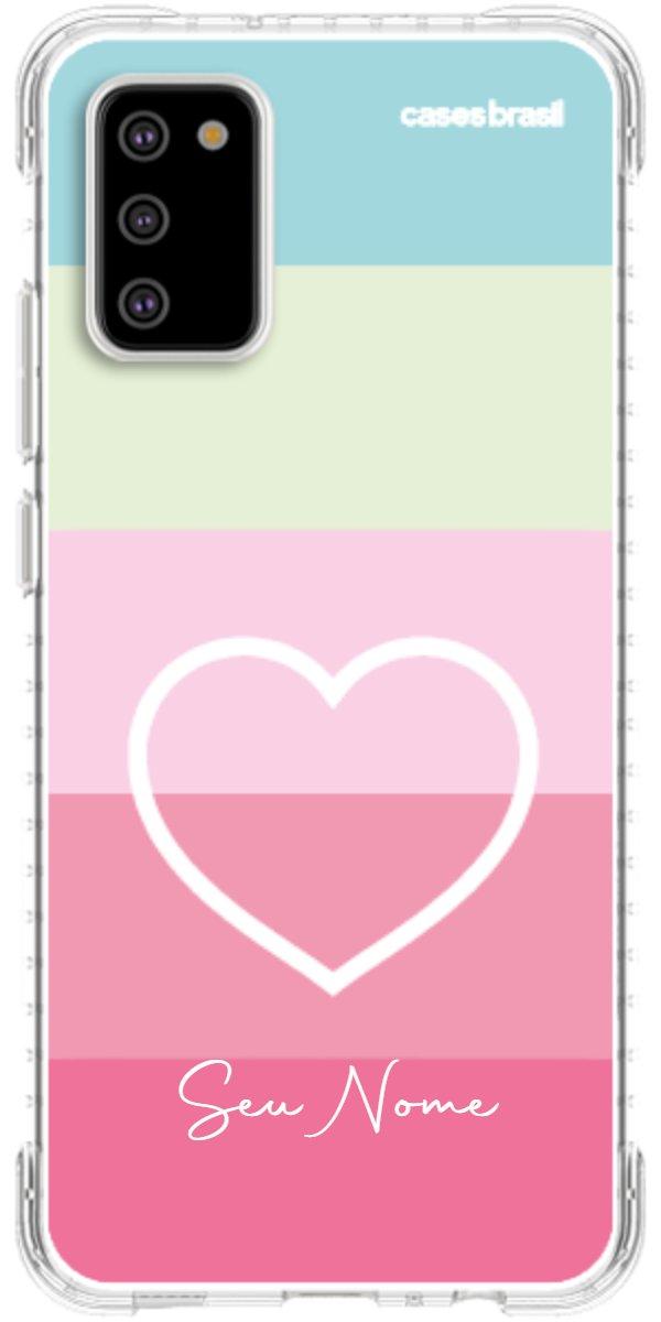 Capinha para Celular Coração delicado Arco-íris