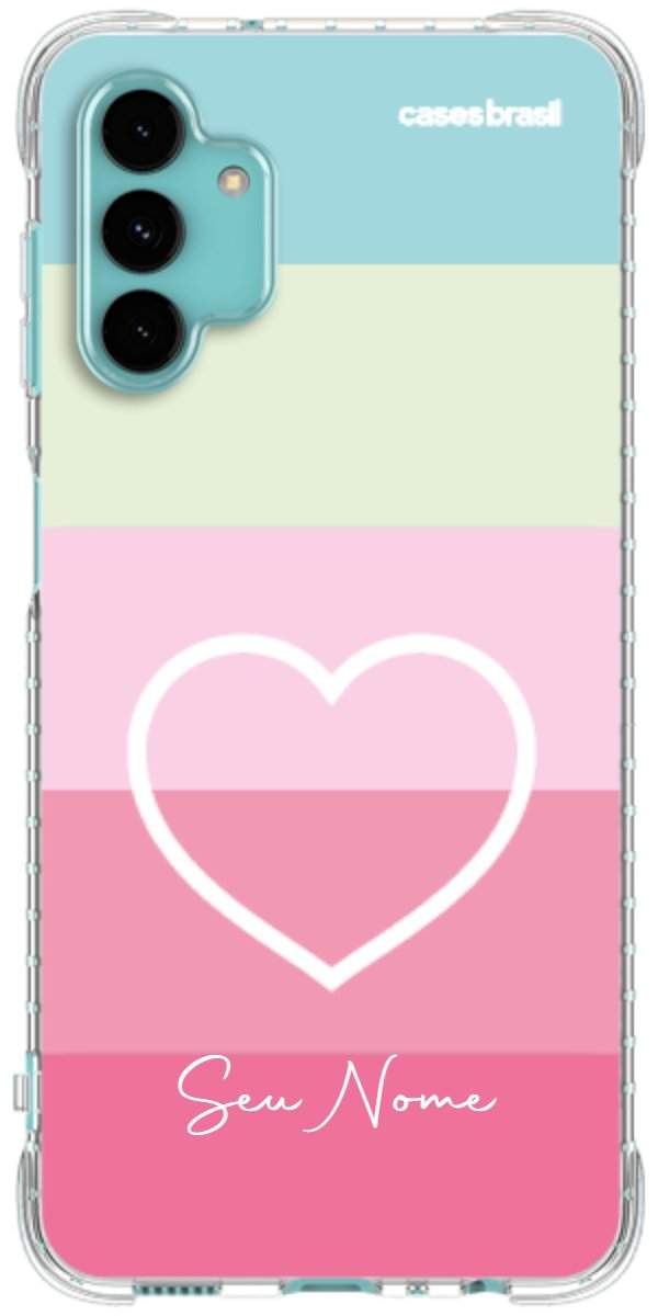 Capinha para Celular Coração delicado Arco-íris
