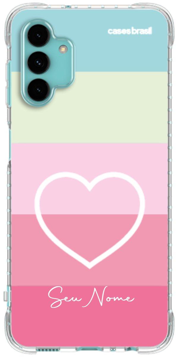 Capinha para Celular Coração delicado Arco-íris