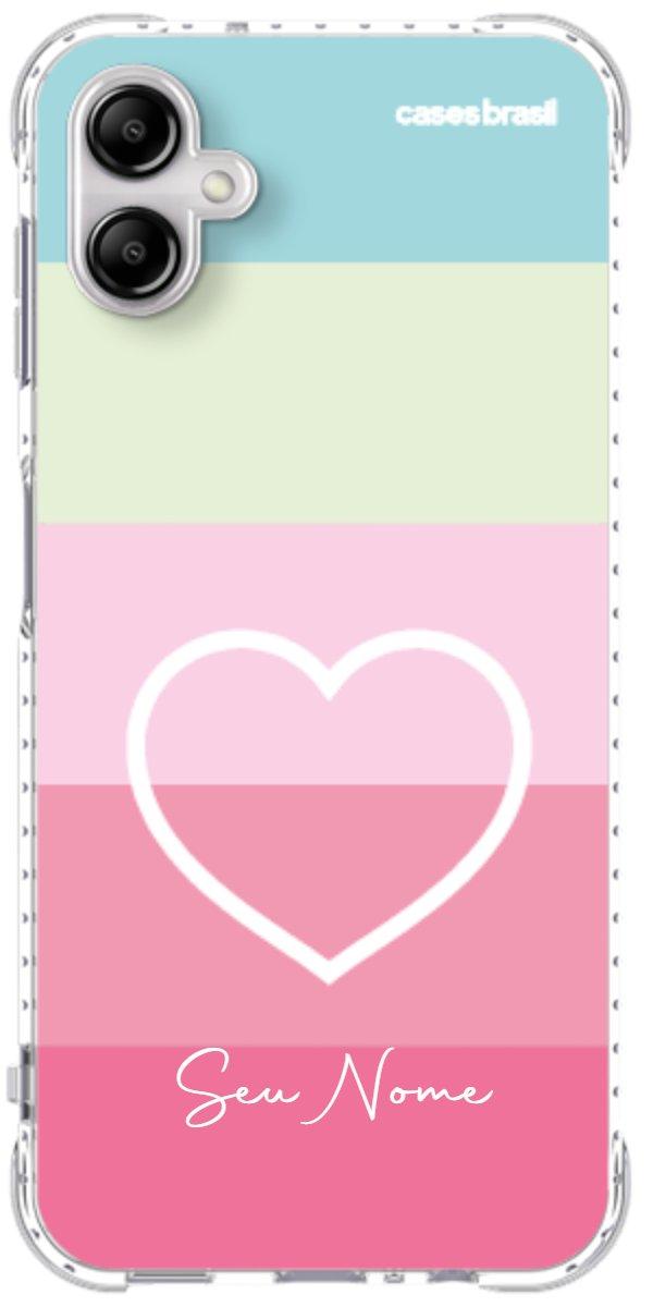 Capinha para Celular Coração delicado Arco-íris