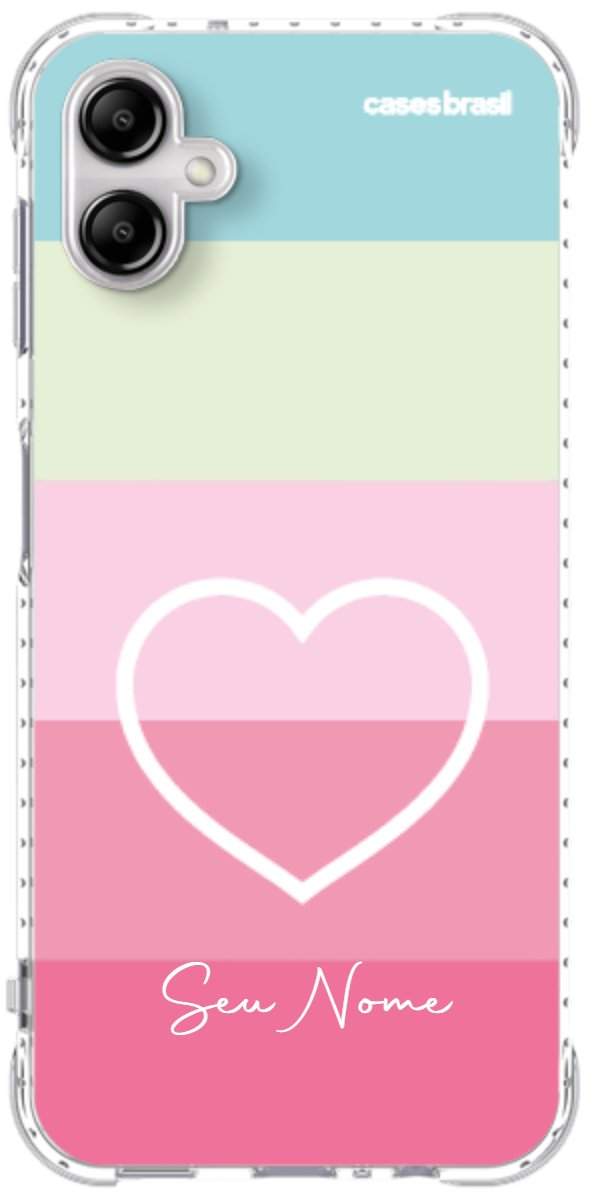 Capinha para Celular Coração delicado Arco-íris