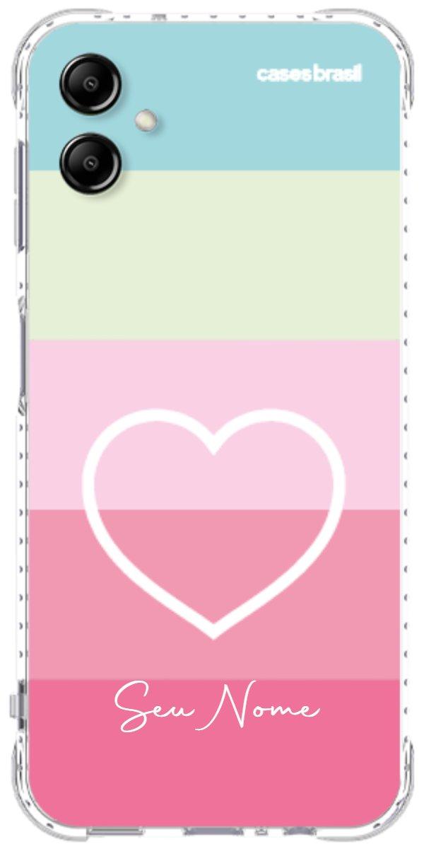 Capinha para Celular Coração delicado Arco-íris