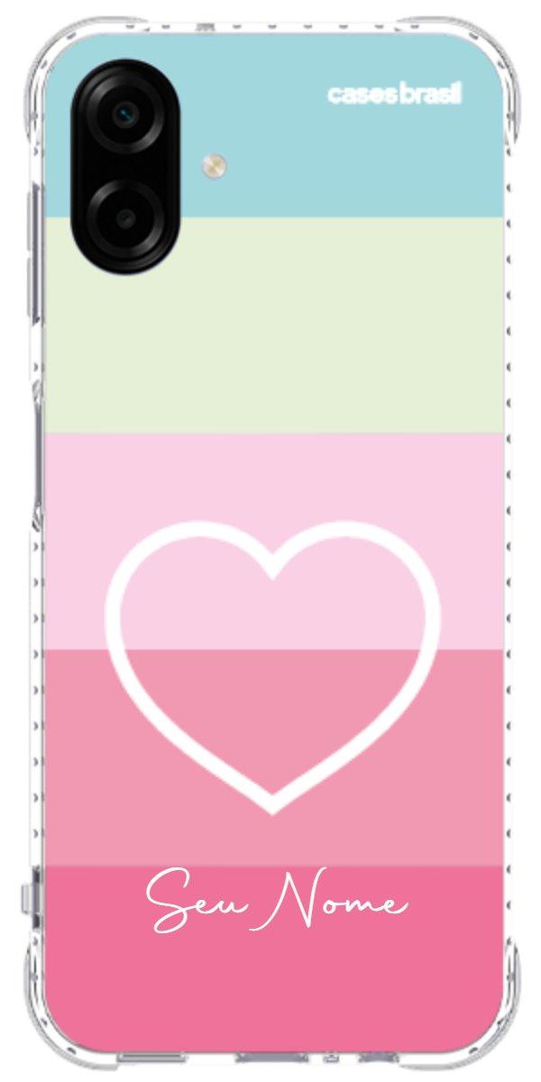 Capinha para Celular Coração delicado Arco-íris