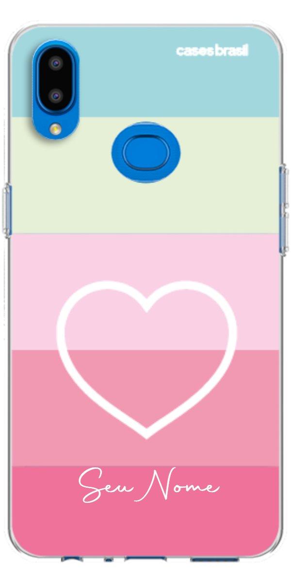 Capinha para Celular Coração delicado Arco-íris