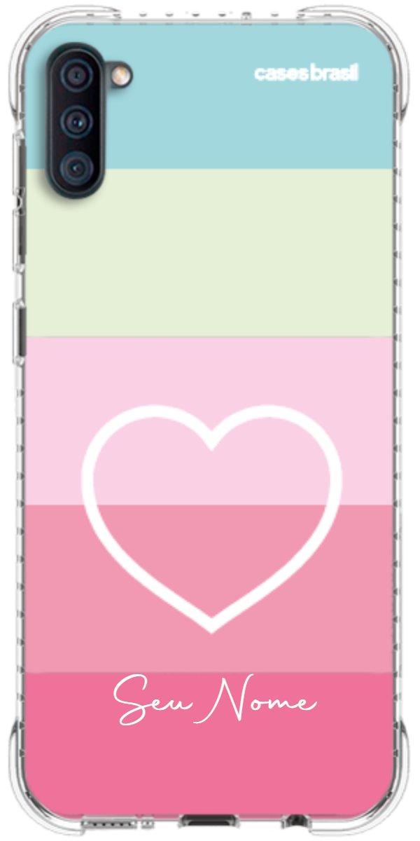 Capinha para Celular Coração delicado Arco-íris