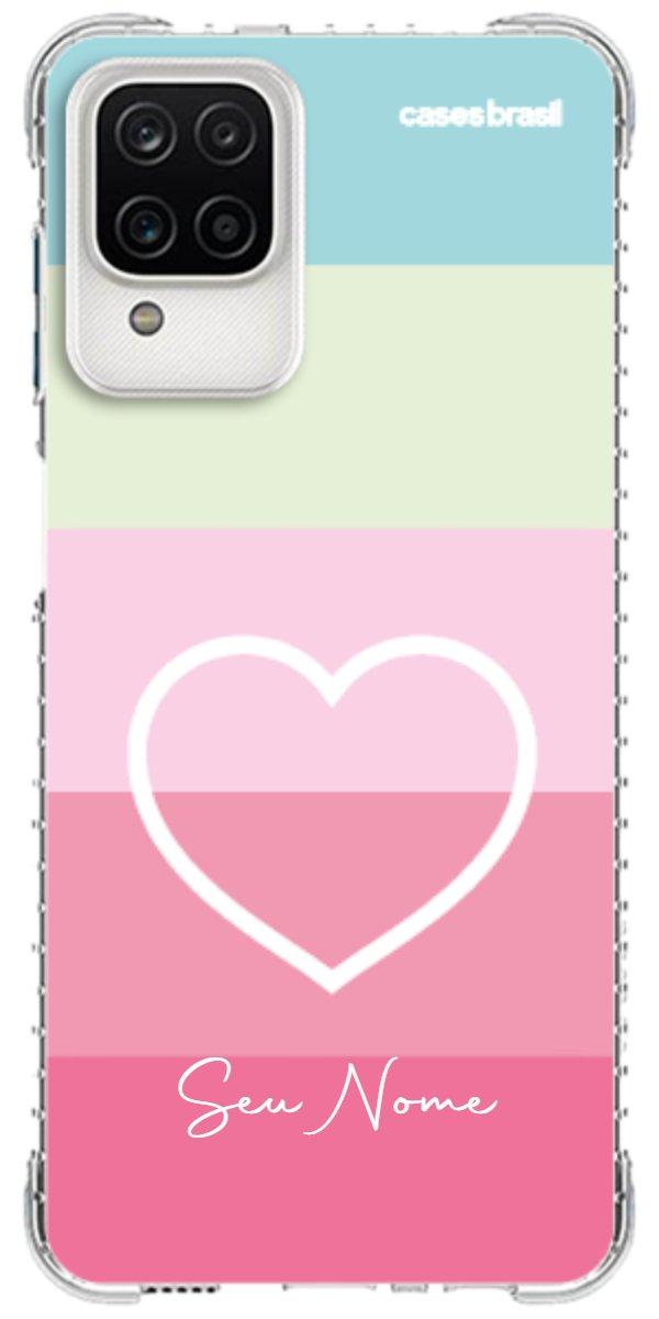 Capinha para Celular Coração delicado Arco-íris
