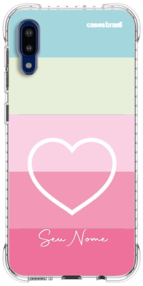 Capinha para Celular Coração delicado Arco-íris