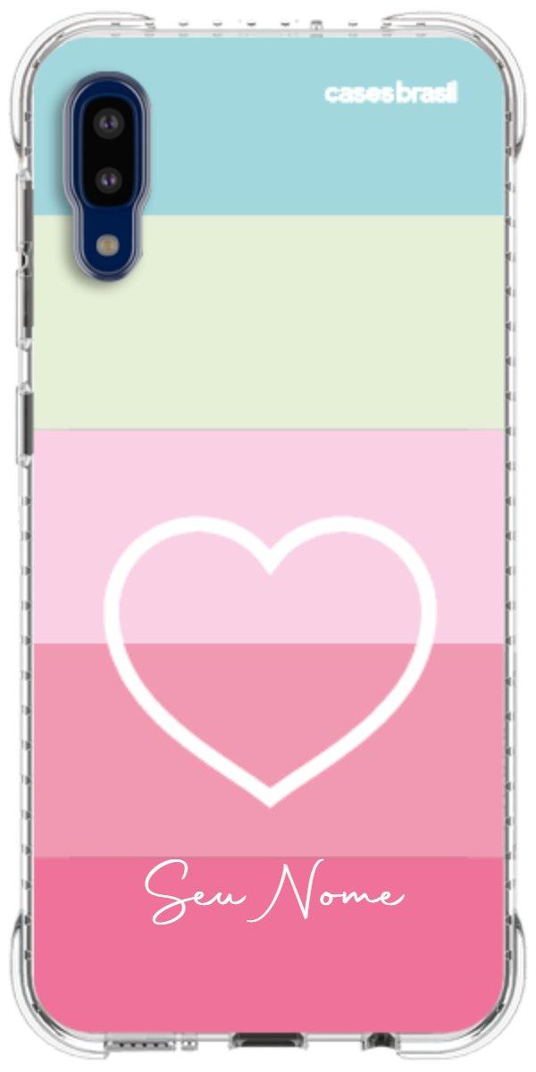 Capinha para Celular Coração delicado Arco-íris