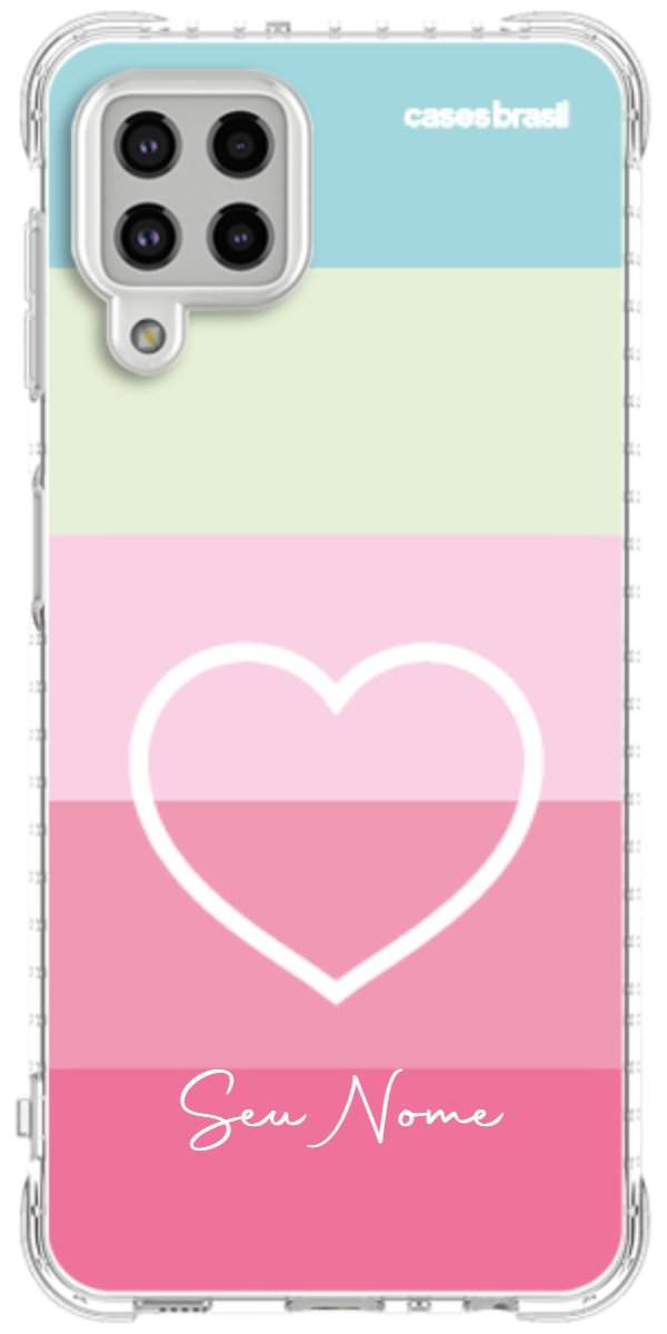 Capinha para Celular Coração delicado Arco-íris