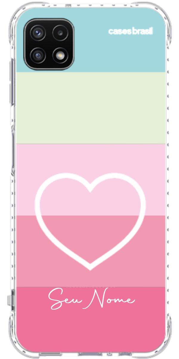 Capinha para Celular Coração delicado Arco-íris