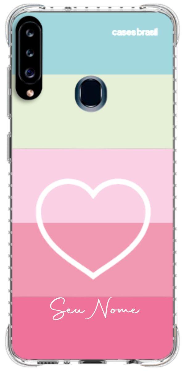 Capinha para Celular Coração delicado Arco-íris