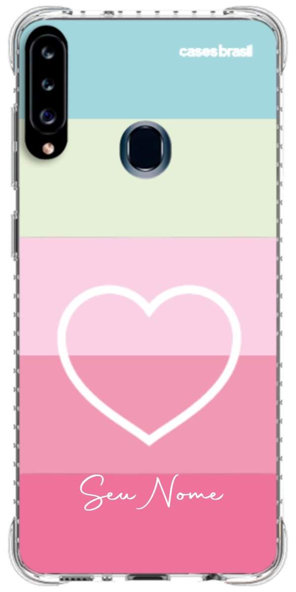 Capinha para Celular Coração delicado Arco-íris