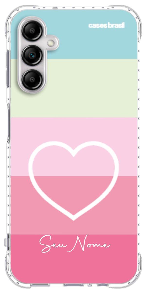Capinha para Celular Coração delicado Arco-íris