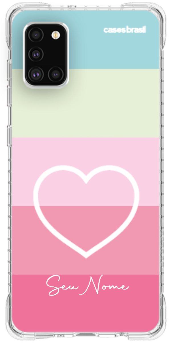 Capinha para Celular Coração delicado Arco-íris