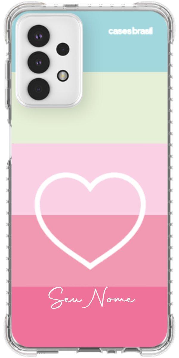 Capinha para Celular Coração delicado Arco-íris