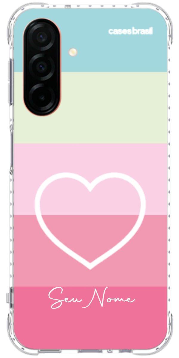 Capinha para Celular Coração delicado Arco-íris