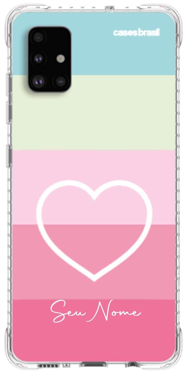 Capinha para Celular Coração delicado Arco-íris