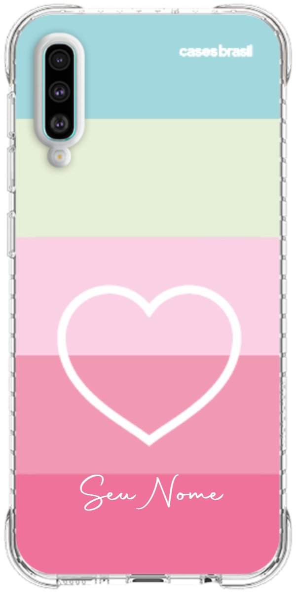 Capinha para Celular Coração delicado Arco-íris