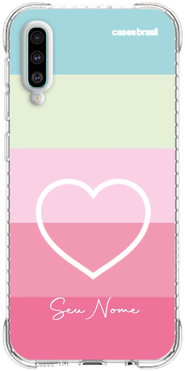 Capinha para Celular Coração delicado Arco-íris