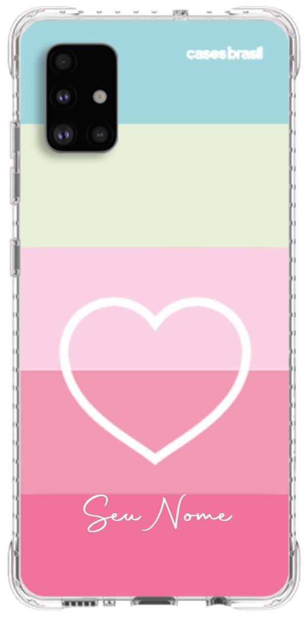 Capinha para Celular Coração delicado Arco-íris