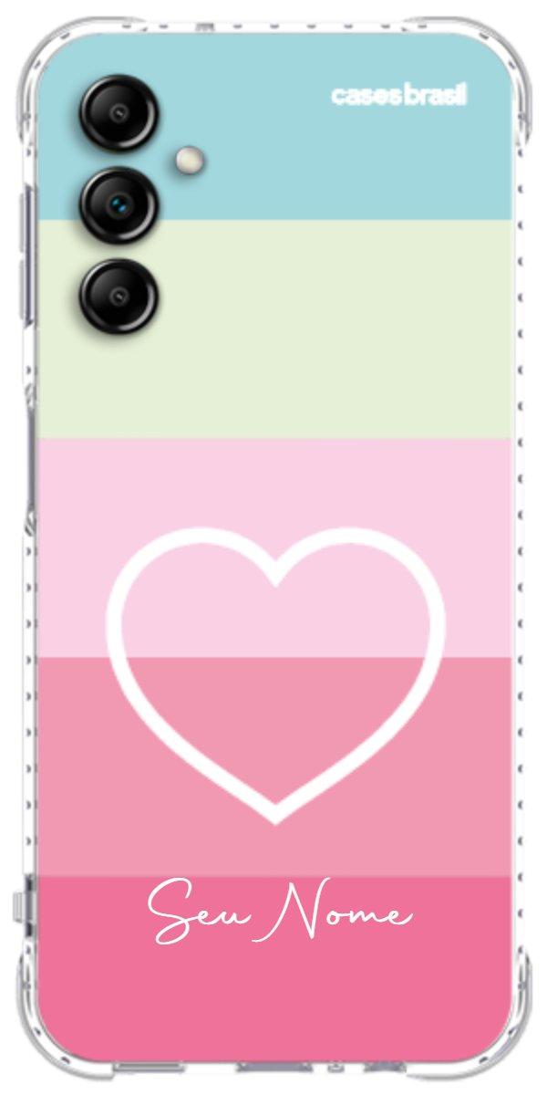 Capinha para Celular Coração delicado Arco-íris