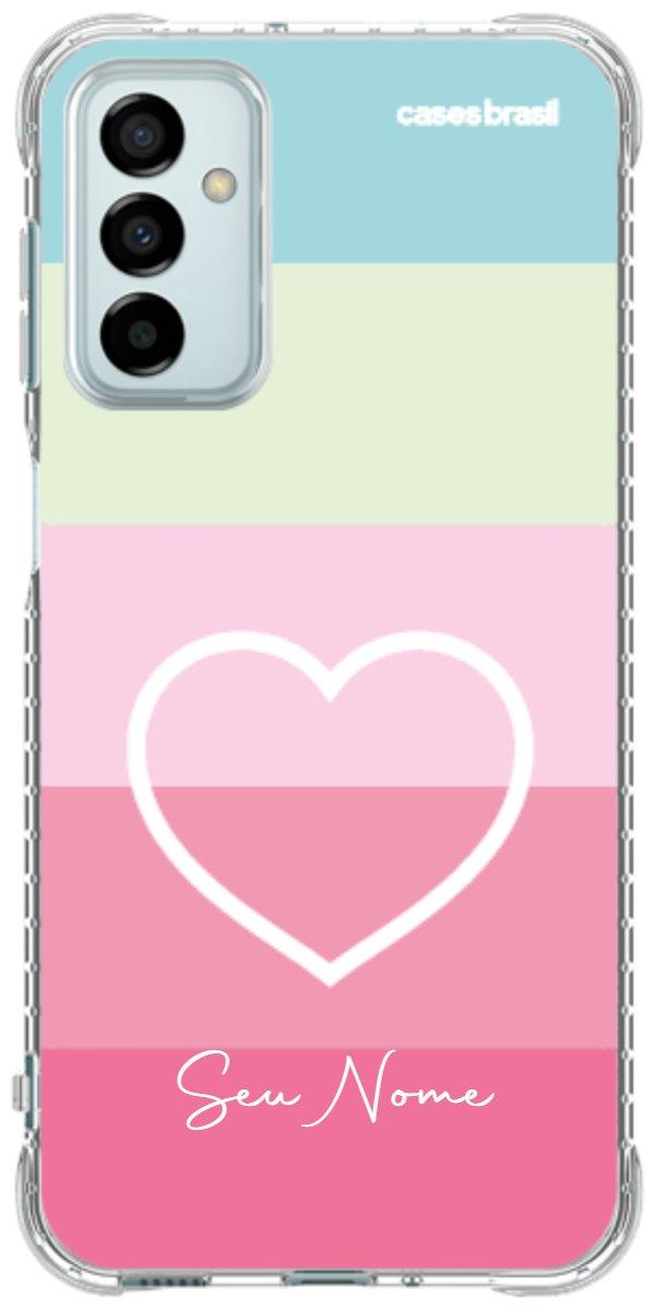 Capinha para Celular Coração delicado Arco-íris