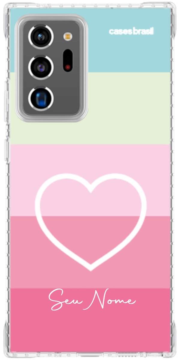 Capinha para Celular Coração delicado Arco-íris