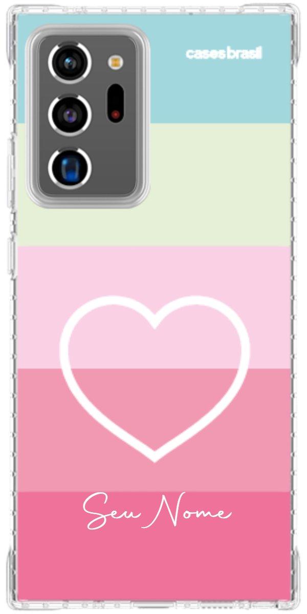 Capinha para Celular Coração delicado Arco-íris