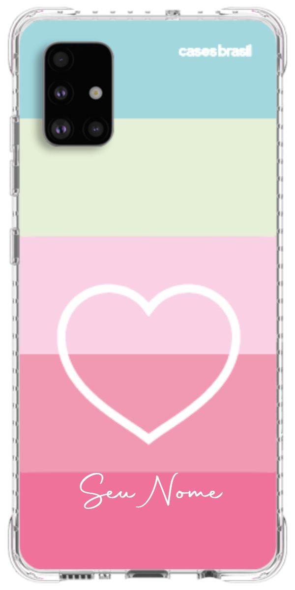 Capinha para Celular Coração delicado Arco-íris